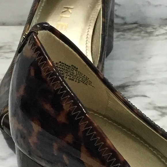 Ann Klein Women’s Tan Brown Heel Pumps Open Toe - Picture 5 of 12